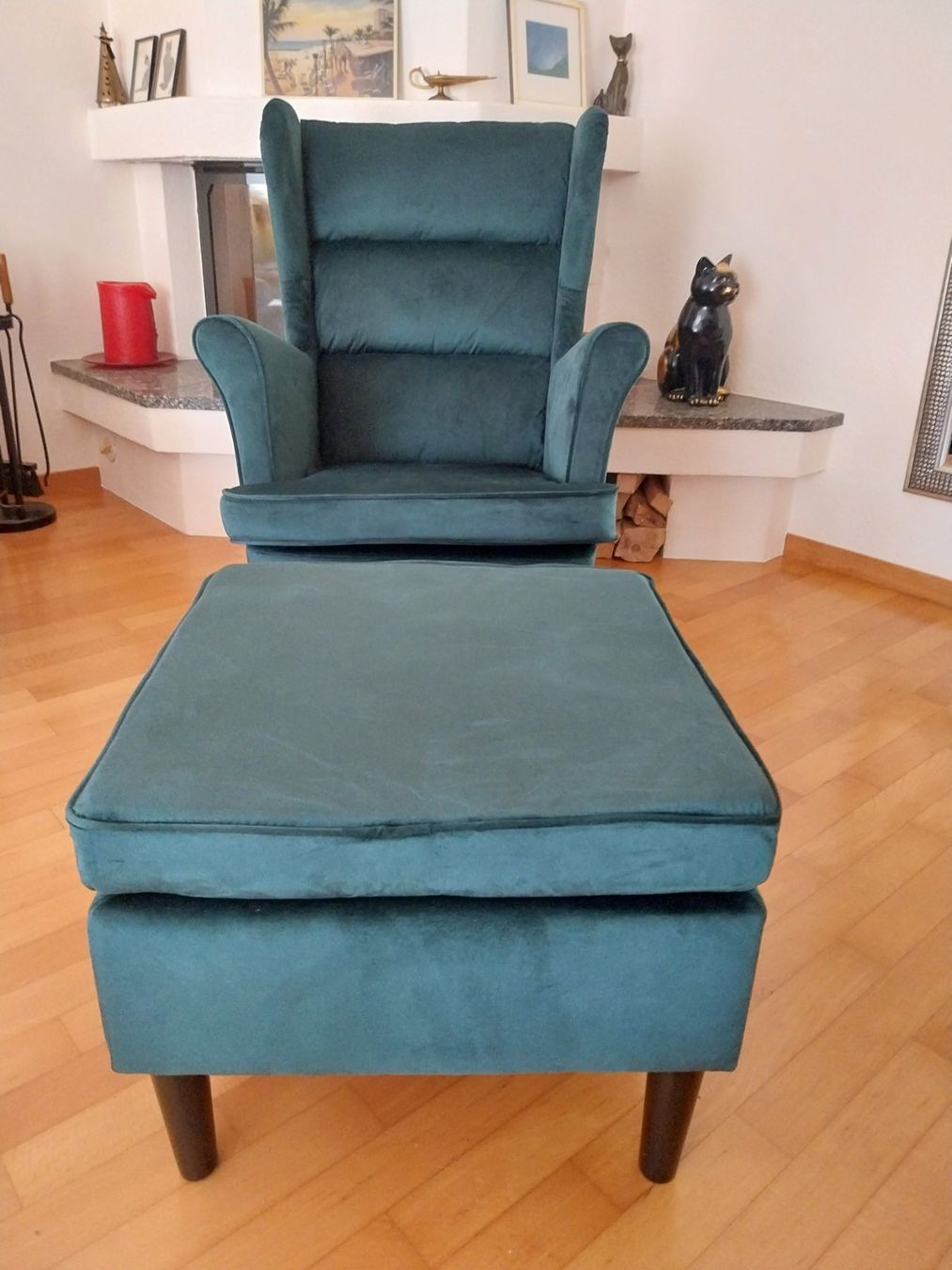 Vidaxl Sessel: Sessel und Hocker, Grün, Samt – Neu (gemäss Beschreibung) aus Brütten von MIKEY1 1
