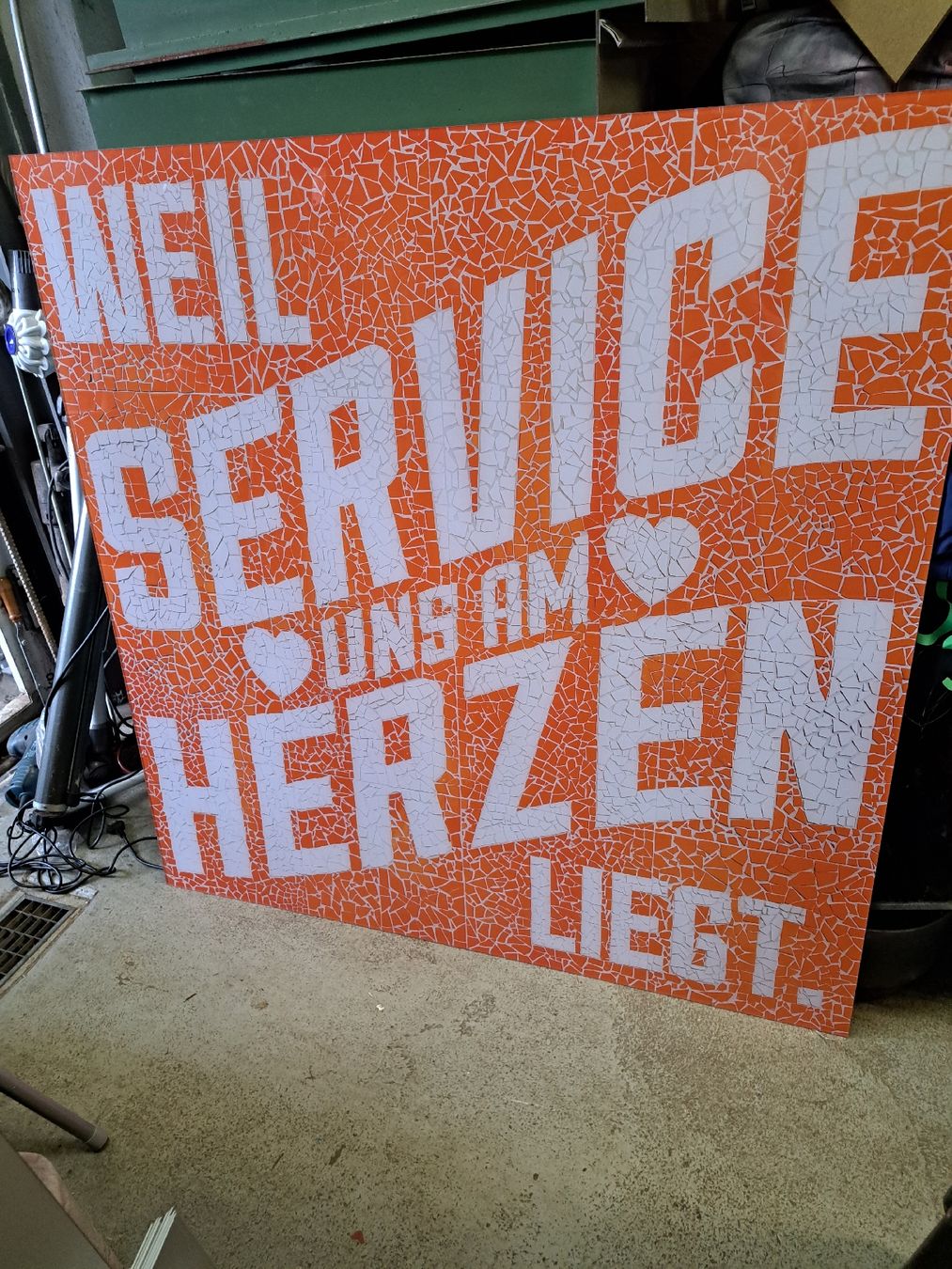 Insegne: Grosses Werbeschild "Service am Herzen"  – Usato da Grossdietwil venduto da hufi10
