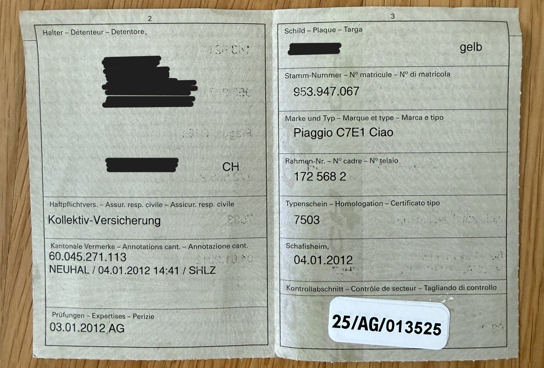 Piaggio Ciclomotori: Piaggo Ciao C7E1 – Usato da Schinznach Dorf venduto da Joyce75 5