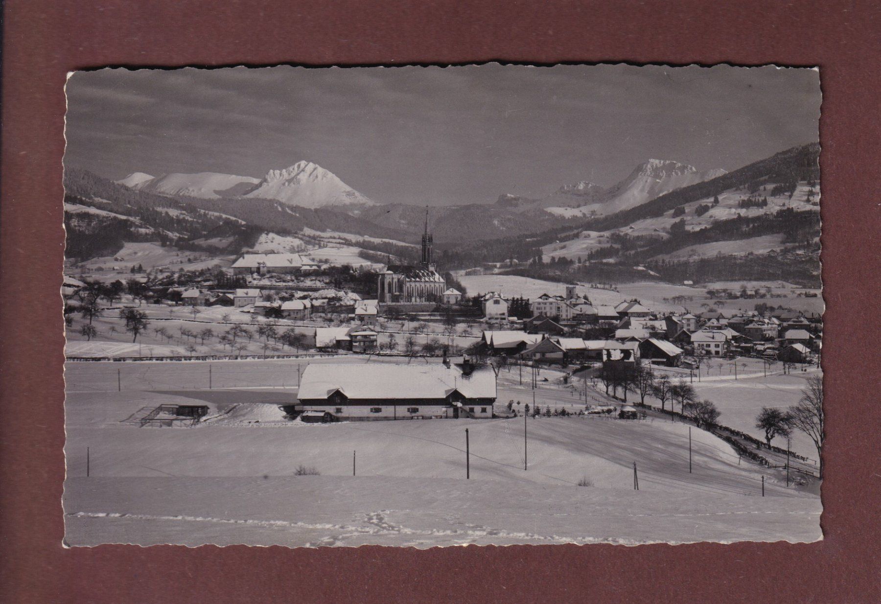 Ansichtskarten: CHÂTEL-ST.-DENIS en hiver - 1944 – Gebraucht aus Pully von nicecards-shop