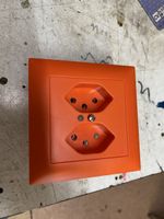 EB-Steckdose EDIZIOdue 2xT13 orange mit LED grün FKE 