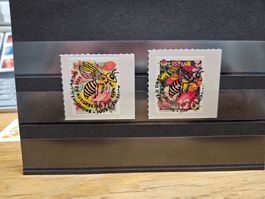 Satz Saisonale Blumen aus Bogen, Vollersttagstempel