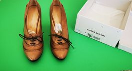 Lederschuhe Gr. 38 Braun, Costume National, NEU !
