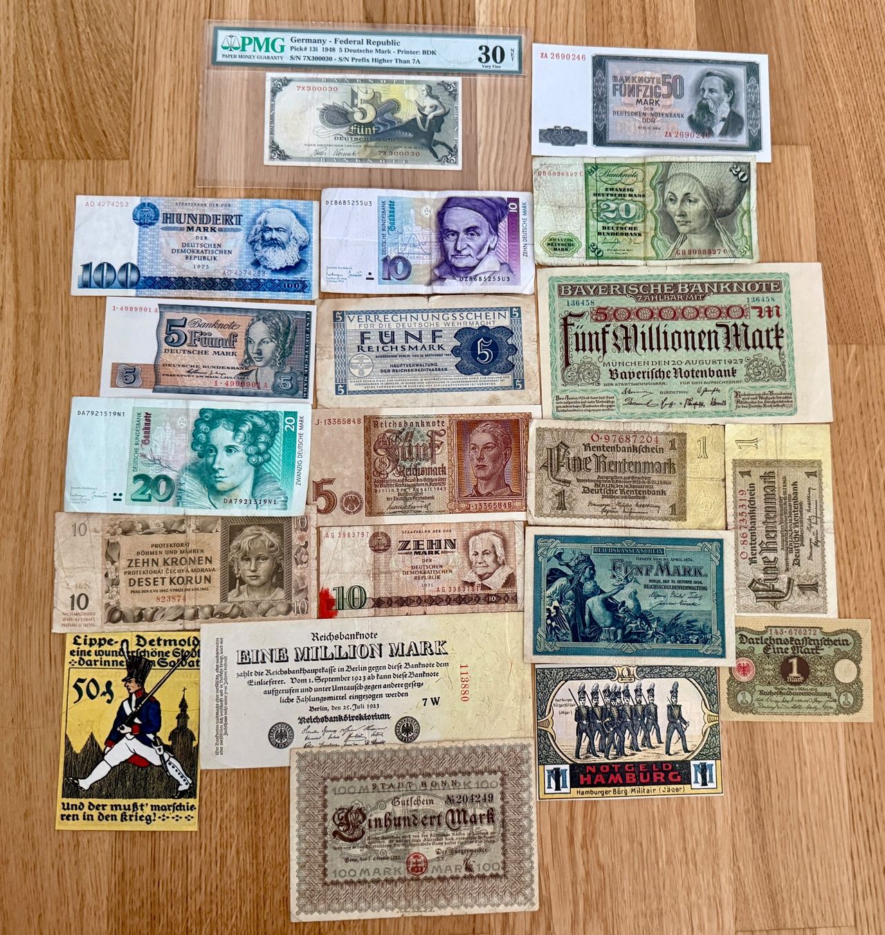 Banknoten: **Deutschmark Banknoten Konvolut ** – Gebraucht aus Langrickenbach von MeUs74 1