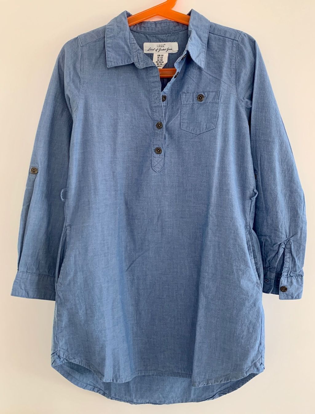 H&M Blusen, T-Shirts & Tops: 2x Long Bluse H&M 128 – Gebraucht aus Rickenbach SO von Lerg