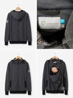 Titel: fun2bemum Babytrage-Hoodie /Tragejacke anthrazit Gr.L