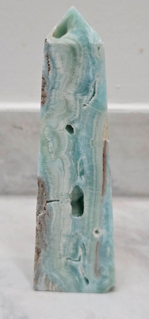Mineralien & Heilsteine: Hemimorphit Obelisk 188g – Neu und originalverpackt aus Matzingen von Shay_Crystalz