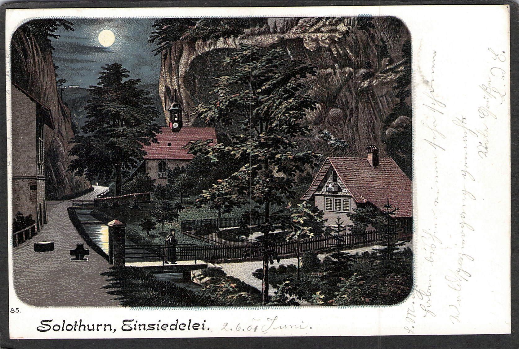 Cartoline postali: ^Solothurn Einsiedelei , gel. 1901 – Usato da Reichenburg venduto da Pipo-67