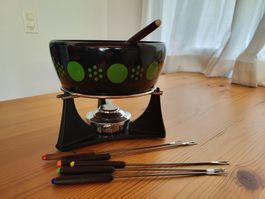 Fondue Caquelon mit Gabeln