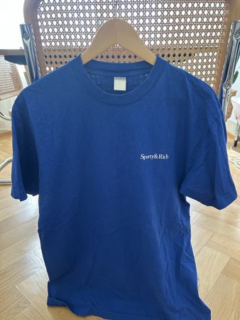 Sporty & Rich T-Shirt blau Health is Wealth Grösse M