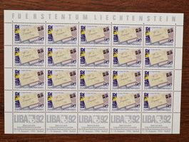 FL 1991 Serie Bogen "10. Briefmarkenausstellung 92 " **