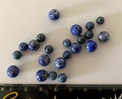 Lot 22 perles rondes Lapis Lazuli