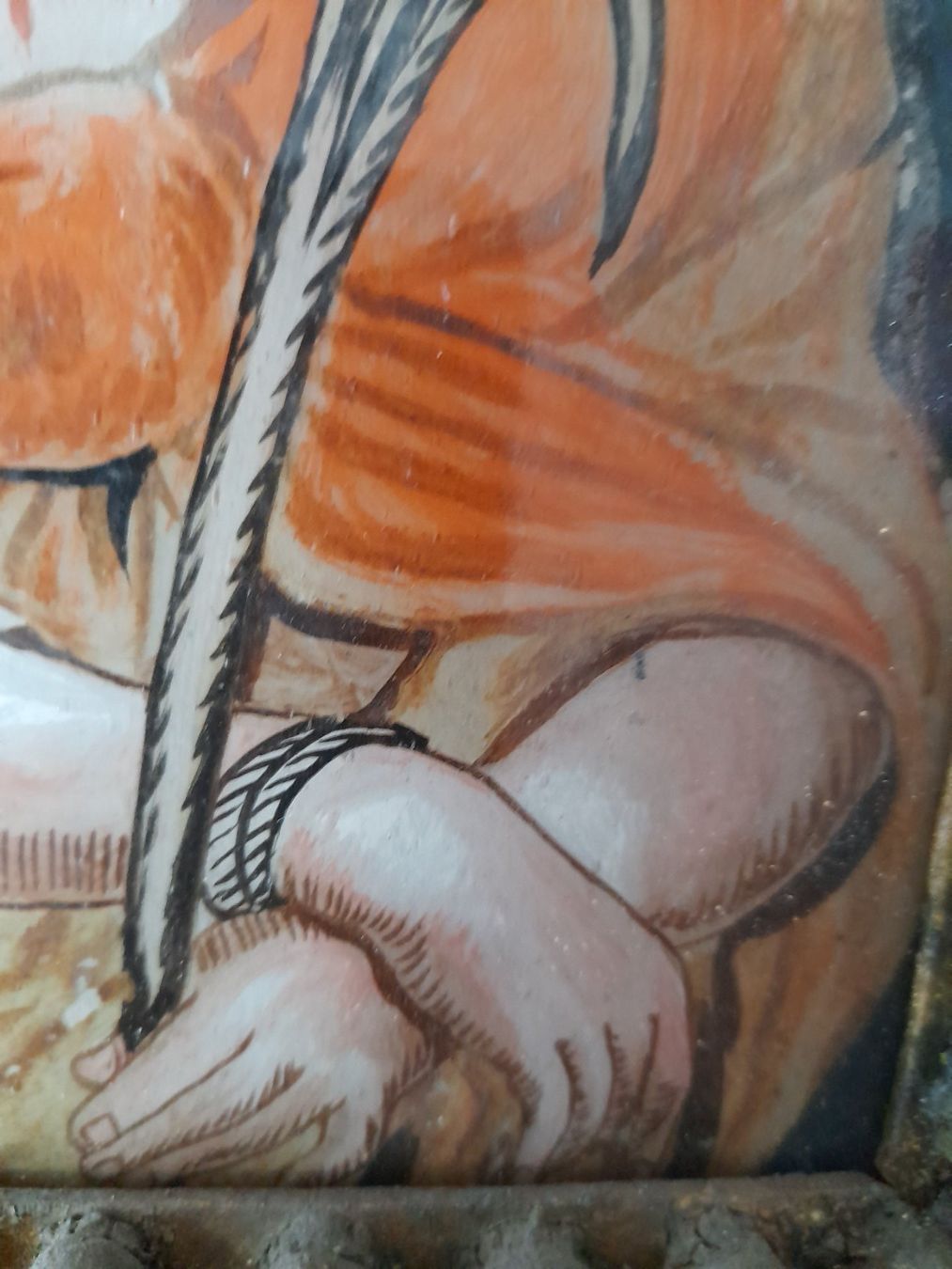 Gemälde: Antike Glasmalerei Jesus mit Dornenkrone – Gebraucht aus Rüttenen von Ariam11 2