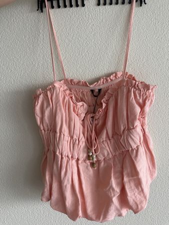 Sommerliches Zara Top in Lachsfarbe,Grösse M, Neu mit Etiket