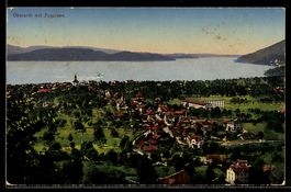 AK Oberarth, Totalansicht mit Zugersee