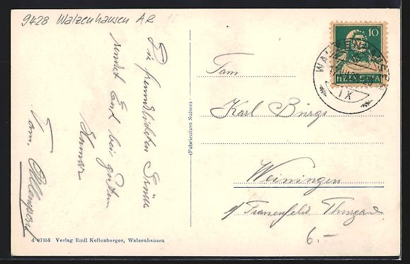 Cartoline postali: Walzenhausen, Totalansicht gegen den Bod – Usato da Berlin venduto da bartko-reher 1