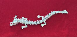 1 Stück Silberner Drache, Glücksbringer.
