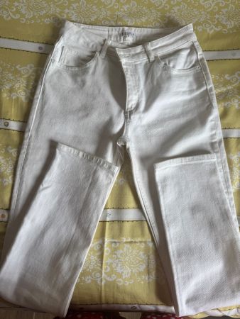 Jean blanc Claudie Pierlot coupe droite 36