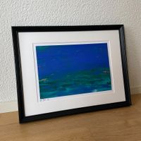 Blauer Teich Acryl Bild Moderne Kunst Abstrakt Türkis Grün