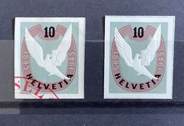 1945 Blockausschnitt Basler Taube Block / 1 x ** - 1 x Gest.