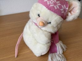 Heunec Plüsch-Maus im Winteroutfit (ca. 34 cm)  Kuscheltier