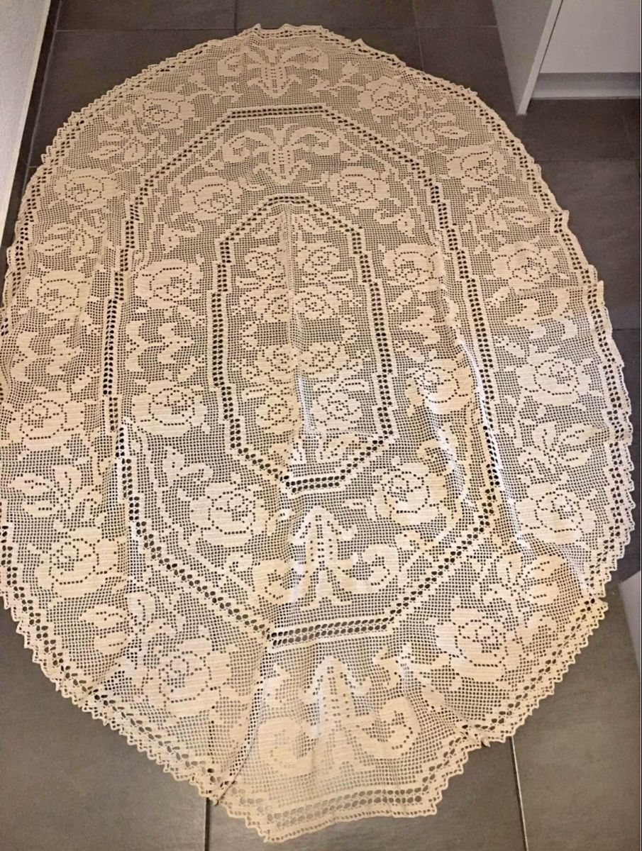 Altra biancheria da tavola: Handgestrickte Tischdecke – Nuovo (secondo la descrizione) da Zug venduto da Deks