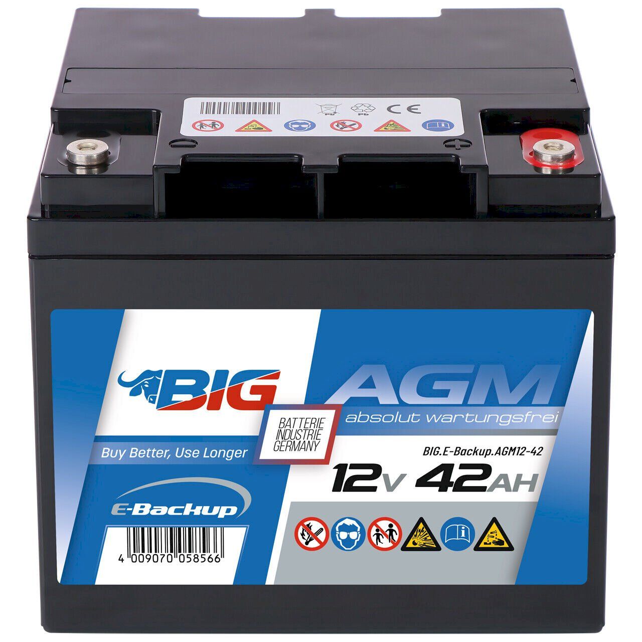 Batterie: BIG E-Backup AGM 12V 42Ah – Nuovo e nell'imballaggio originale da Bottighofen venduto da zaap