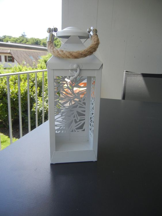 Windlicht Metall weiss 2