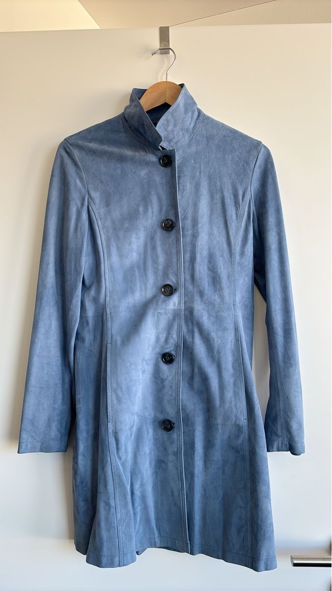 Mäntel: Blue suede short coat, size S, Leonardo – Neu (gemäss Beschreibung) aus Zug von MyraTho
