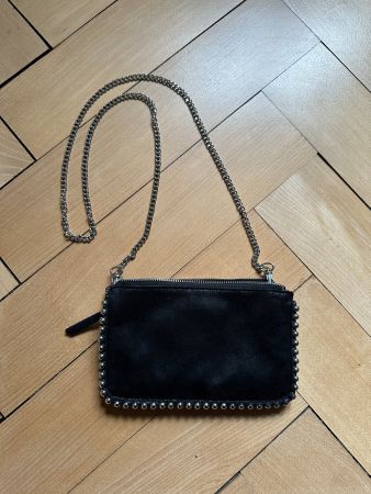 ZARA - kleine Umhängetasche schwarz-silbern