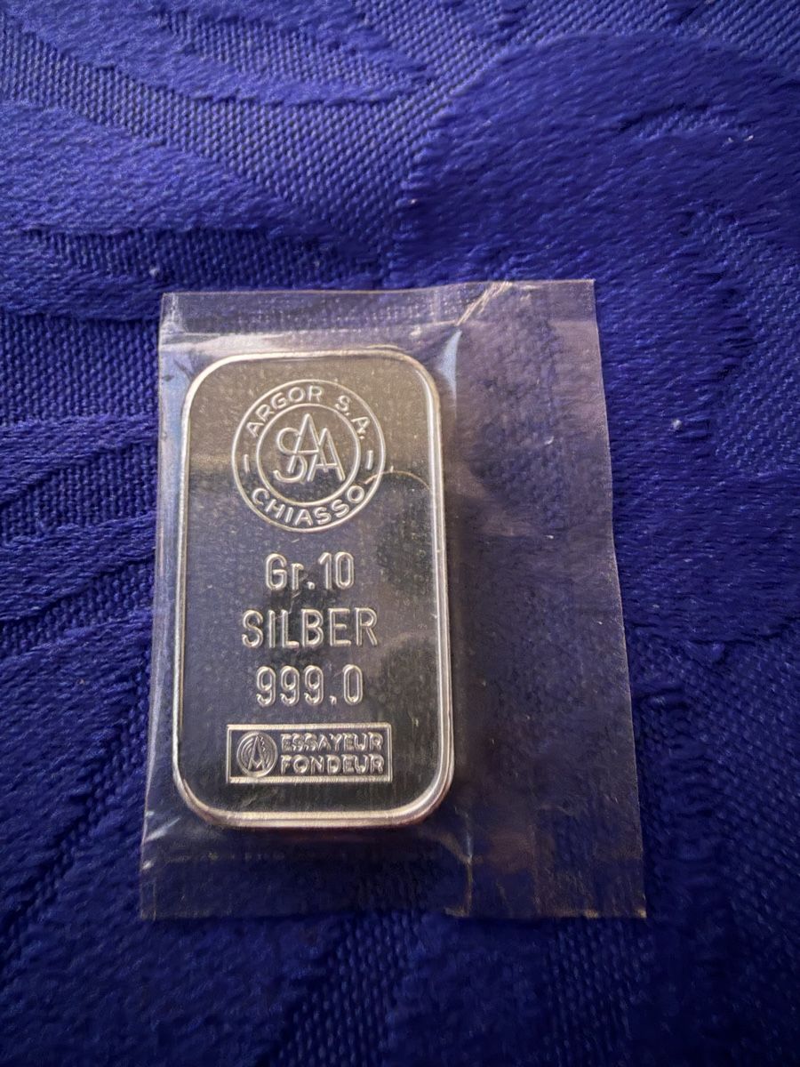 Metalli preziosi: 10 Gr. Silberbarren vac. Argor SA MO – Nuovo (secondo la descrizione) da Zug venduto da specki5 2
