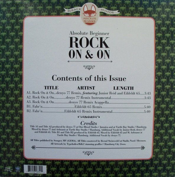 Dischi in vinile: Absolute Beginner ‎– Rock On & On – Usato da Genève venduto da jim.k 1