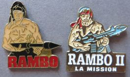 2 PINS, FILM KINO RAMBO, RAMBO II LA MISSION