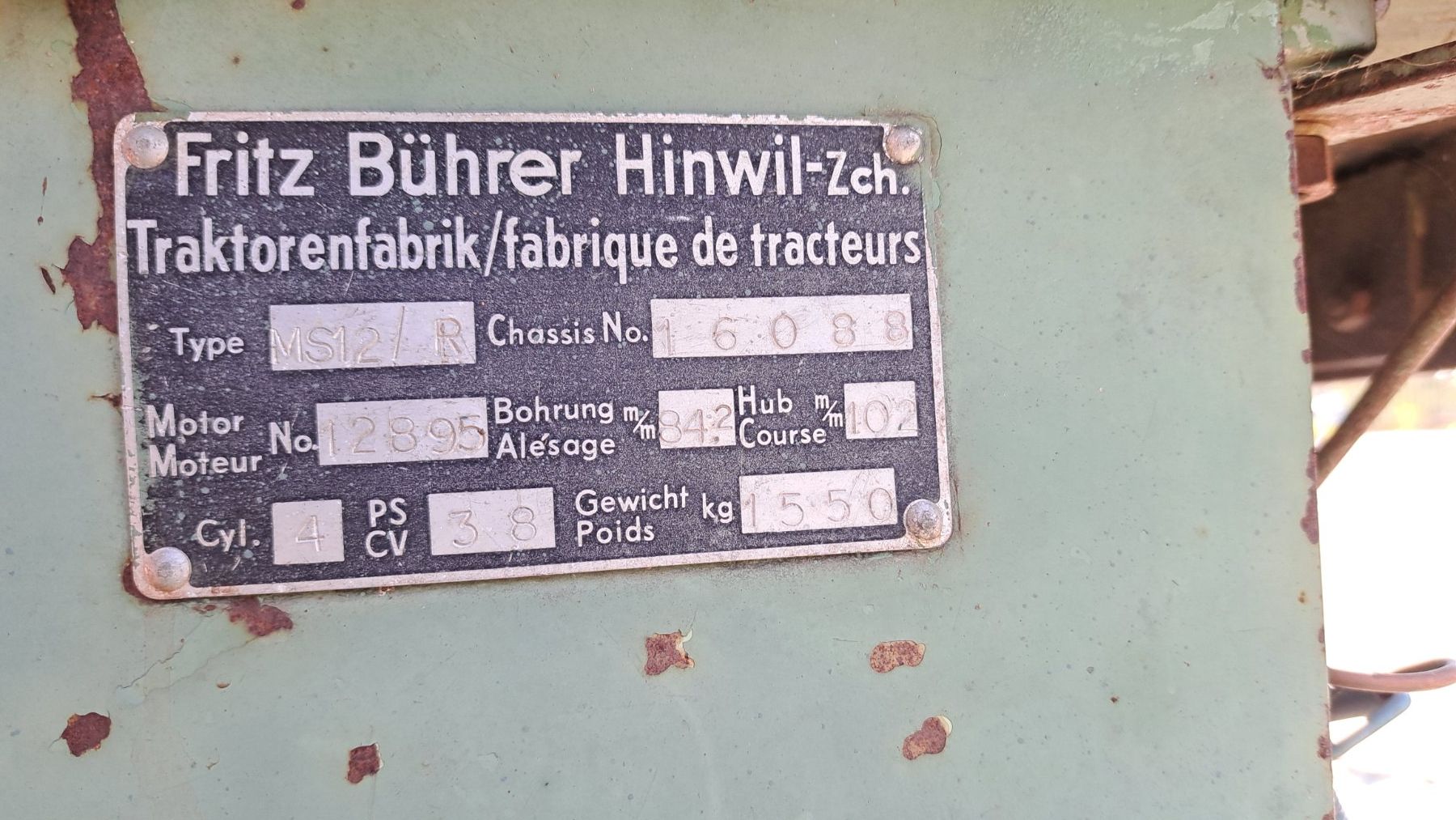 Bührer Traktoren: Traktor Bührer MS 12/R – Gebraucht aus Wetzikon von Karin8340 2