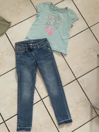 S.Oliver Set, Gr. 128 Jeans und T-Shirt für den Sommer
