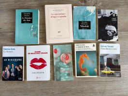 Lot de 9 livres - Romans - Rufin, Findley, Dickner, Tesson..