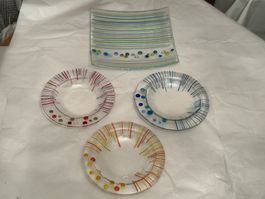 Glasteller Glas Teller Deko Schale Design Murano Glas