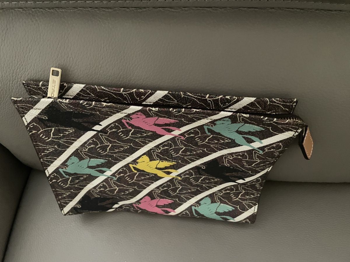 Borse: Etro Pouch brown Pegasus print zip closure. New – Nuovo e nell'imballaggio originale da Dietikon venduto da val_7c5x 1