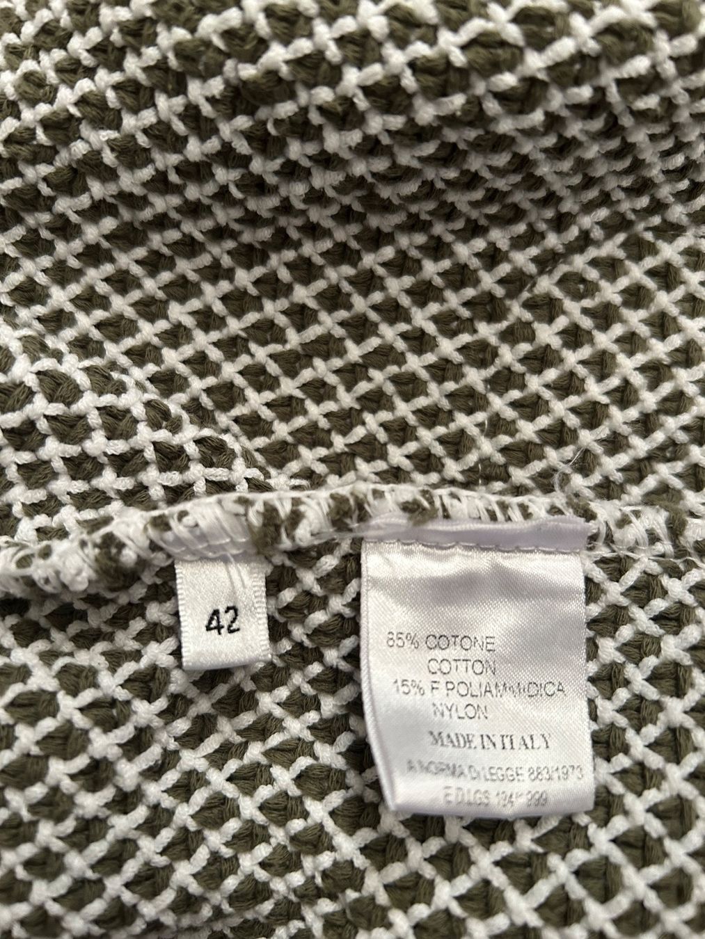 Giacche: Cardigan weiss-oliven-grün – Usato da Zürich venduto da keinweiss 4