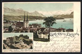 Litho Luzern, Gasthaus Gletschergarten, 