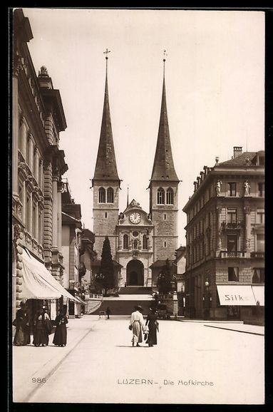 Ansichtskarten: AK Luzern, Die Hofkirche – Gebraucht aus Berlin von bartko-reher