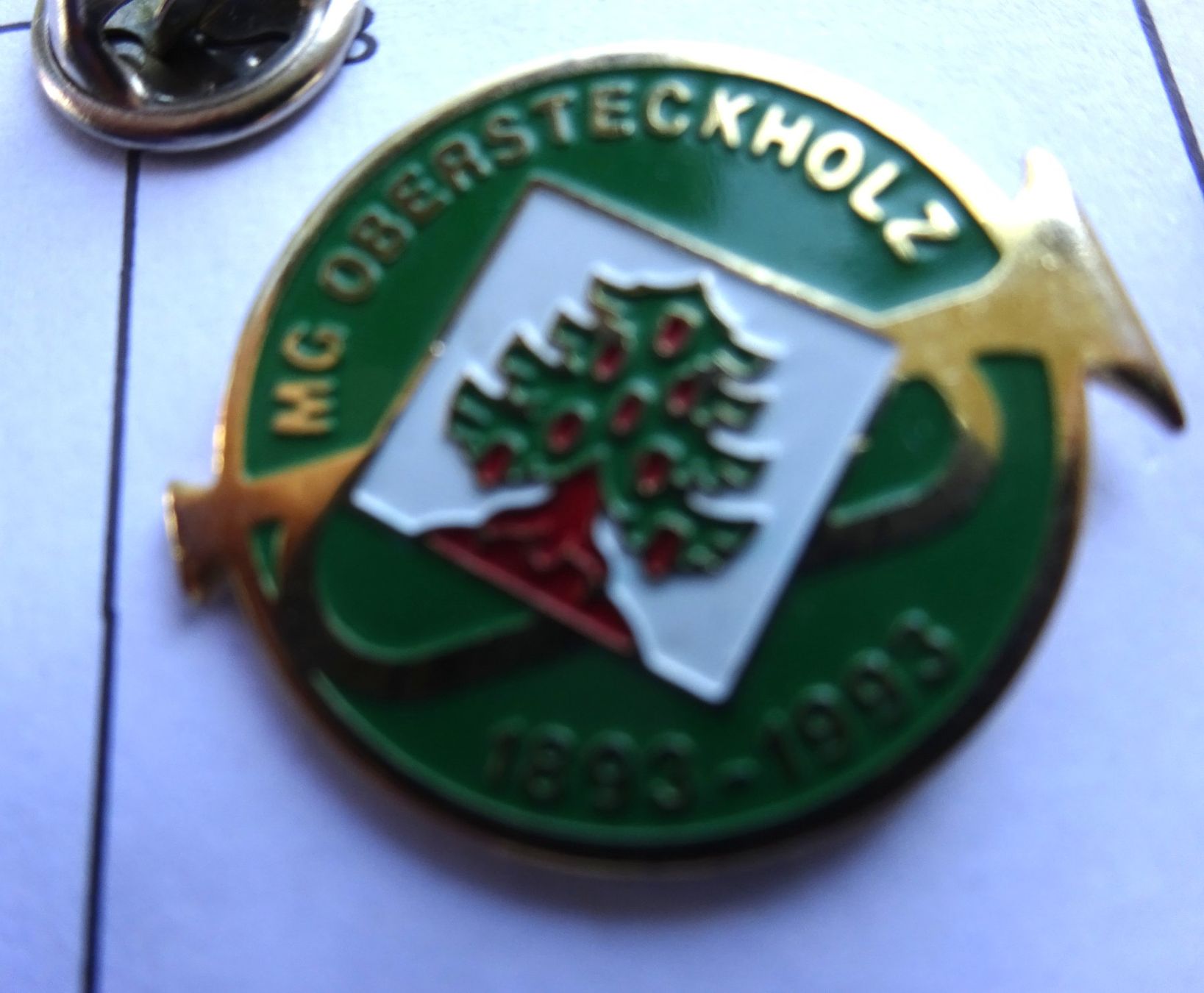 Plaketten & Abzeichen: Pin  M G Obersteckholz 1893 - 1993 – Gebraucht aus Utzenstorf von BUtter81