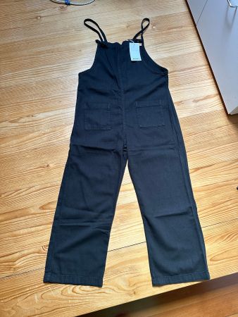 Latzhose Monki schwarz Baumwolle XS/S neu!