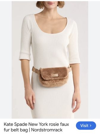 Kate Spade Rosie Faux Fur Belt Bag Brown 20cm