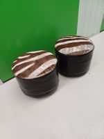 Antike Leder Poufs/Wohnzimmerhocker