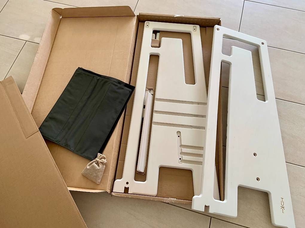 Seggioloni: NEU TUKI Lernturm OVP weiss mit Entdeckertuch – Nuovo e nell'imballaggio originale da Lenzburg venduto da nascar-babe