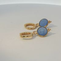 Kreolen mit blauem Chalcedon