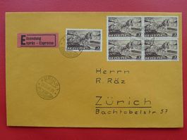 1941 FDC Nr.252: 21.MÄRZ.41, Einzel +4er-Block, Kat: 800.-+