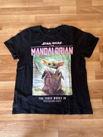 Star Wars Mandalorian T-Shirt, Baby Yoda einf. Brustw. 53cm