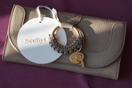 SeeByChloé Portemonnaie Grey Motty Goat Lether